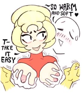 1boy 1girls anonymous_artist brawl_stars breasts charlie_(brawl_stars) female hand_on_breast male simp supercell