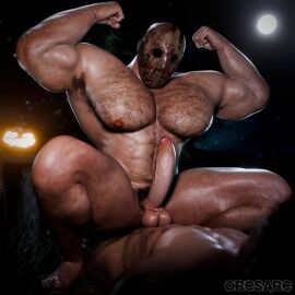 2boys anal_sex ass faceless_male friday_the_13th gay jason_voorhees male male/male male_only mask masked masked_male muscular muscular_male nude orcsarc penetration penis tagme video