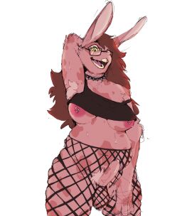 absurd_res alpha_channel anthro areola areola_slip armpit_fetish armpit_hair average_penis balls belly big_areola big_belly big_breasts big_ears bodily_fluids body_hair bra bra_lift bra_peek bra_strap breasts buckteeth choker clothed clothing collar curvy_anthro curvy_figure dripping erect_nipples erection eyewear female female_(lore) fishnet_clothing fishnet_leggings fishnet_legwear fluffy fluffy_fur fluffy_hair futanari genital_fluids genitals glasses hair happy hi_res intersex jewelry lagomorph leggings legwear leporid long_hair mammal montgomery_glands mostly_nude navel necklace nipple_piercing nipples no_bra no_underwear open_mouth open_smile overweight pantsless penis piercing precum precum_drip presenting presenting_penis pubes rabbit raised_bra raised_clothing raised_underwear simple_background skimpy skimpy_topwear skimpy_underwear slightly_chubby smile solo spiked_collar spikes spots sweat sweatdrop sweating_profusely teeth thick_thighs tongue trans_woman transfem transparent_background underwear vee_jay_(vjsins) vjsins wide_hips