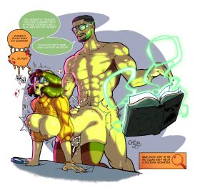 1boy 1girls 2d 2d_(artwork) ass breasts bubble_ass bubble_butt busty captainsmutty female female_focus from_behind from_behind_position glasses hanging_breasts hanna-barbera hourglass_figure jiggling_ass malcolm_cintrón male male_focus nerd nerdy_female nipple_piercing nipples piercing scooby-doo sex stockings tagme velma_dinkley wide_hips