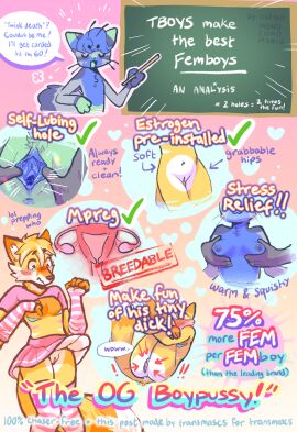 absurd_res anthro anus armwear arthropod bee blush bottomwear breast_squish breasts butter_the_fox canid canine chalkboard clitoral_hood clitoris clothed clothing cuntboy cuntboy_focus cuntboy_only cuntboy_with_breasts domestic_cat duo english_text felid feline felis fishie fox furry genitals handwritten_text hi_res humiliation humor hybrid hymenopteran insects intersex legwear mammal mastectomy_scar monochromanis pubes pussy scar skirt small_breasts speech_bubble spread_pussy spreading squish text thigh_highs trans_man transmasc upskirt uterus