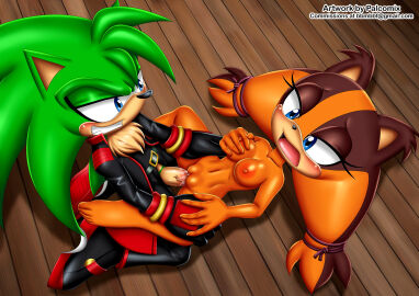 1boy 1girls anthro badger barefoot bbmbbf blush boomerang_(tv_network) breasts cartoon_network clothed_male_nude_female fan_character feet female grabbing_own_breast hedgehog male male/female mobian_(species) mobius_unleashed nipples nude open_mouth palcomix penis pillow_shading pussy pussy_juice sega sex sonic_(series) sonic_boom sonic_the_hedgehog_(series) sticks_the_badger sticks_the_jungle_badger teeth tongue vaginal_penetration vaginal_sex