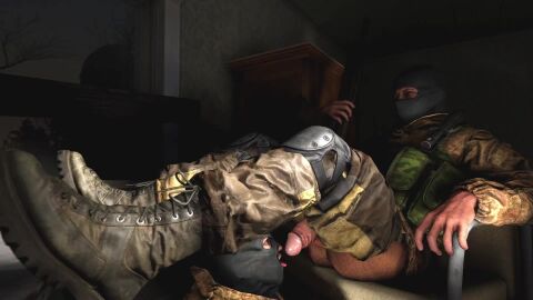 2boys animated blowjob clothed clothing dog_darius erection gay male male/male male_only mask masked_male military military_uniform oral_sex penetration penis sex soldier tagme video