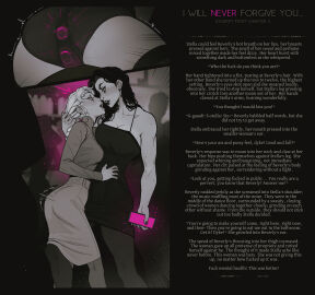 2girls anal_object_insertion anticipation beverly_(i_will_never_forgive_you) blush breast_press breasts crowd double_insertion dress duo english_text female female_orgasm femdom femsub hair_grab hair_pull height_difference hidden_vibrator high-waist_skirt holding_phone humiliation humping_leg i_will_never_forgive_you imminent_kiss incase interracial interracial_yuri large_breasts latina latina_female leg_between_thighs lesbian_domination light-skinned_female light_skin lipstick milf muscular muscular_female nightclub open_mouth panties pantyhose parted_lips public_indecency pussy remote_control_vibrator skirt spaghetti_strap stella_(i_will_never_forgive_you) story story_at_source text thighhighs toxic_yuri vaginal_object_insertion vibrator_under_clothes x-ray_view yuri