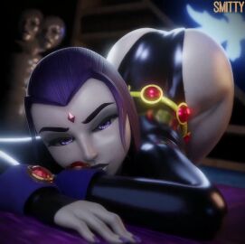 dc dc_comics raven_(dc) smitty34 tagme teen_titans thighhighs video