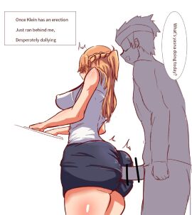 anal anal_insertion anal_sex anal_through_clothes anal_through_skirt ass assjob bent_over_table big_breasts breasts buttjob censored cheating cheating_girlfriend cheating_wife clothes_as_condom erect_nipples female from_behind from_behind_position fucked_through_clothes fucked_through_skirt hidden_sex male moaning_in_pleasure nipple_bulge nipples nipples_visible_through_clothing penetration_through_clothes penis pleasure_face sex sex_through_clothes sex_through_skirt skirt standing standing_sex stealth stealth_sex sword_art_online through_clothes yitiaomiao yuuki_asuna