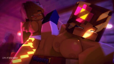 2girls 3d animated big_breasts blue_eyes breasts brown_hair erect_nipples female horny_female indoors jenny_belle_(slipperyt) lesbian_sex looking_at_partner mine-imator minecraft nipples nude nude_female pussy scissoring shelby_(shelby's_stuff) slipperyt smile stockings tagme tribadism wet_pussy yuri