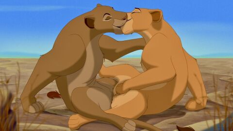 16:9 disney duo feline female female/female female_feral feral feral_on_feral fur kissing making_out pussy sarabi_(the_lion_king) sarafina_(the_lion_king) sex the_lion_king tribadism vaginal_penetration widescreen zica