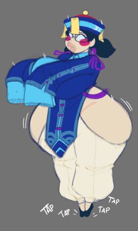 1girls ass ass_bigger_than_head ass_bigger_than_torso ass_body breasts elpiromanias female ghost huge_breasts hyper hyper_ass hyper_thighs jiangshi jiangshi_costume mei_(overwatch) overwatch overwatch_2 possessed short_hair solo_female tagme thick_thighs