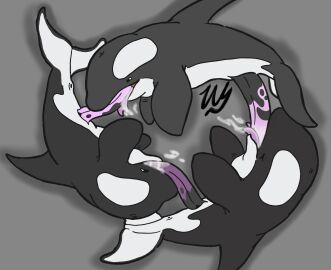 animal_genitalia animal_penis anus black_body blowhole bodily_fluids cetacean cetacean_genitalia cetacean_penis closed_eyes cum cum_in_mouth cum_inside deepthroat digital_drawing_(artwork) digital_media_(artwork) dolphin erection fellatio feral feral_on_feral fin genital_fluids genital_slit genitals group group_sex hi_res leaking_cum love_train male male/male mammal marine marine_mammal multicolored_body multicolored_penis oceanic_dolphin open_mouth oral oral_penetration orca penetration penile penis sex signature simple_background tail tapering_penis threesome tongue toothed_whale trio two-tone_body two-tone_penis whale white_body wyrmling_(artist)