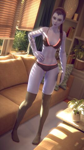 3d female overwatch solo_female solo_focus studioaberration widowmaker