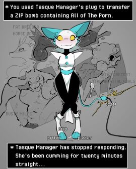 animal_genitalia animal_penis anthro areola biped blush bodily_fluids bovid breasts caprine deltarune deltarune_chapter_2 deltarune_chapter_3 deltarune_chapter_4 domestic_cat elnina_(deltarune) endless_orgasm english_text equine_genitalia equine_penis erection felid feline felis female female_orgasm flared_penis floppy_ears front_view fur furry genitals goat group hi_res horn intense_orgasm male male/female mammal mind_break miss_mizzle_(deltarune) mizzle_(deltarune) nipples orgasm orgasm_without_stimulation overstimulation penetration penile penile_penetration penis pussy robot sex sheep sound_effects sweat tasque_manager_(deltarune) text tohaakart toriel trembling uncontrolled_orgasm undertale undertale_(series) vaginal_penetration vulva zip_bomb