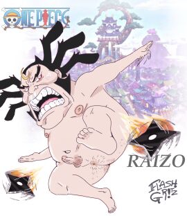 anal anime anus anus_peek ass ass_focus ass_up asshole black_hair booger butt_focus chubby chubby_male fat fat_ass fat_belly fat_male feet flashgritz fully_body hairy_ass hairy_asshole hairy_butt hairy_butthole japanese japanese_male male male_only naked ninja ninja_star nipples nude nude_male one_piece one_piece_wano penis presenting raizo small_dick small_penis solo solo_focus