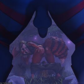 1boy 1girls 3d backsack balls ballsack blender blender_(software) blender_eevee dota dota_2 female female_focus hoodwink_(dota) imminent_sex male night_stalker_(balanar) pants pants_down partially_clothed partially_clothed_female penis presenting presenting_anus presenting_hindquarters presenting_pussy pussy squirrel tammilicious video_games