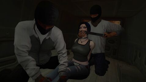 1girls 2boys 3d abducted abduction arms_behind_back artist_request bicolored_hair black_hair black_tape bondage captured captured_heroine dc dc_comics defeated defeated_heroine demon demon_girl duct_tape duct_tape_gag female femsub fortnite fortnite:_battle_royale fortnite_(dc_comics) gag goth goth_girl hand_gagged hand_over_mouth helpless jeans kidnapped kidnapping light-skinned_female light_skin looking_at_captor male multicolored_hair multiple_boys multiple_males pale-skinned_female pale_skin purple_eyes purple_hair rachel_roth raven_(dc) raven_(fortnite)_(dc) restrained short_hair tape teen_titans unseen_male_face van vehicle