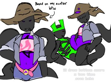 1x1x1x1 1x1x1x1_(forsaken) 2boys azure_(forsaken) black_limbs detect_(artist) domino_crown english_text forsaken_(roblox) green_body green_crown male penis purple_body purple_dick purple_eyes roblox roblox_game robloxian tagme text wizard_hat zipper_mouth