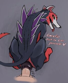 absurd_res animal_genitalia animal_pussy animal_vulva bodily_fluids canid canine canine_genitalia canine_pussy canine_teeth canine_vulva dialogue dominant dominant_female duckerzzart duo female feral feral_penetrating genital_fluids genitals hi_res human human_on_feral human_penetrating interspecies league_of_legends looking_at_viewer looking_back looking_pleasured male male/female mammal naafiri naafiri_(lol) paws penetration penis pussy riot_games talking_feral tencent tongue tongue_out vaginal_fluids vaginal_penetration vulva zoophilia