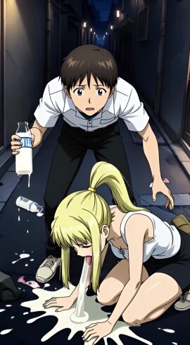 ai_generated fma neopn_genesis_evangelion shinji_ikari tagme video vomit vomiting winry_rockbell