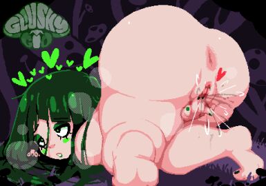 1girls alternate_version_available anus ass ass_up barefoot big_ass blush completely_nude ejaculation female female_ejaculation female_only female_orgasm full_body glo_(glushyglo) glushyglo heart long_hair masturbation naked naked_female nude nude_female orgasm pussy solo solo_female squirting