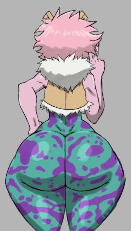 1girls 2025 2d 2d_(artwork) ass back_view big_ass big_butt bodysuit boku_no_hero_academia clothed clothing female female_only hero_outfit_(mha) humanoid mina_ashido mrn00b0d1 my_hero_academia n00b_x5_(lt4l14n0) pink_body pink_hair pink_skin rear_view solo solo_female