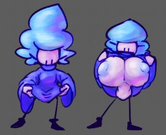 bitwily boobielina breasts cristalina_(bitwily) female hammerspace hidden_buxom large_breasts tagme unexpected