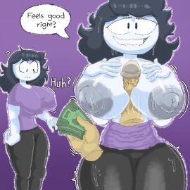 anonymous_male blowjob boobjob breasts deix_art female jaiden jaiden_(jaiden_animations) jaiden_animations jaiden_dittfach male money paid_sex