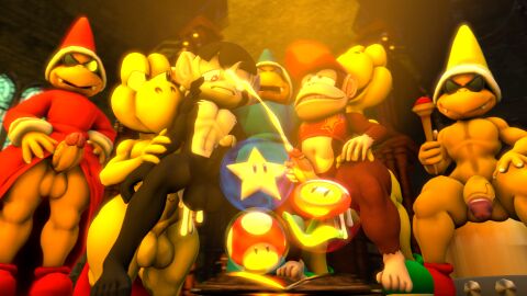 2021 3d anal anal_sex anthro ape arm_grab ass balls big_ass big_balls big_butt big_penis black_body black_eyewear black_fur black_glasses black_hair blue_clothing blue_hat blue_headwear blue_robe bodily_fluids bodyguard_position book boots brown_body brown_fur chimpanzee closed_eyes clothing crop_top cum cum_in_ass cum_inside cumshot diddy_kong digital_media_(artwork) donkey_kong_(series) doommusk ejaculation eyewear fangs fire_flower footwear from_behind_position front_view fungus fur genital_fluids genitals glasses green_boots green_clothing green_footwear green_shoes grey_body grey_ears grey_fur grey_nose grin group hair half-closed_eyes hand_on_arm hand_on_hip hand_on_leg hand_on_own_hip hand_on_own_leg hand_on_own_penis hand_on_penis haplorhine hat headgear headwear hi_res holding_object holding_wand huge_cock kamek kong koopa koopa_troopa lire_(doommusk) looking_at_another looking_pleasured magic magic_user magic_wand magikoopa male male/male male_penetrated male_penetrating male_penetrating_male mammal mario_(series) masturbating_while_penetrated masturbation monkey multicolored_body multicolored_clothing multicolored_crop_top multicolored_fur multicolored_robe multicolored_shirt multicolored_topwear muscular muscular_anthro muscular_male mushroom narrowed_eyes nintendo nude orgasm pan_(genus) penetration penile penile_masturbation penile_penetration penis penis_in_ass pose primate red_boots red_clothing red_crop_top red_eyes red_footwear red_hat red_headwear red_robe red_shirt red_shoes red_topwear robe scales scalie sex sharp_teeth shirt shoes sitting smile source_filmmaker_(artwork) standing standing_sex star star_(mario_bros) tan_body tan_ears tan_fur tan_nose teeth thick_thighs topwear two-tone_body two-tone_clothing two-tone_crop_top two-tone_fur two-tone_hat two-tone_robe two-tone_shirt two-tone_topwear vein veiny_penis wand white_clothing white_hat white_headwear white_robe yellow_body yellow_clothing yellow_crop_top yellow_hat yellow_headwear yellow_nose yellow_scales yellow_shirt yellow_topwear