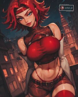 1girls ai_assisted aisinful ass big_ass big_breasts big_butt breasts code_geass female female_only hi_res huge_breasts kallen_stadtfeld kouzuki_kallen large_breasts milf mommy red_hair solo thick_thighs thighs wide_hips