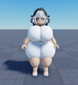 1girls 3d 3d_model 3d_render ass baseplate big_ass big_breasts breasts female long_hair milf roblox robloxian self_upload tagme tagme_(artist) thick_ass thick_legs thick_thighs