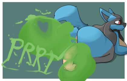 1girls 2025 2d 2d_(artwork) 2d_artwork anthro ass blue_fur brap breasts canid canine color dildo fart fart_cloud fart_fetish female female_lucario furry furry_female game_freak gassy generation_4_pokemon hotdogwithketchup jackal kneeling laying_down laying_on_stomach lucario nintendo passing_gas pooting raised_tail red_eyes sideboob tail video_games