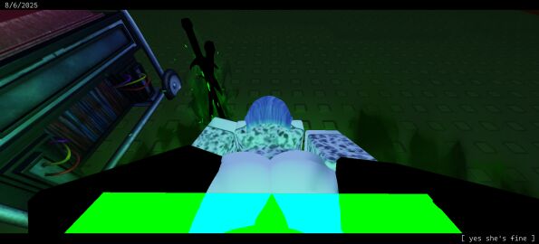 1boy 1girls 1x1x1x1 1x1x1x1_(forsaken) 3d ass assjob baronaces blue_hair dream_game eunoia female forsaken_(roblox) green_body male outdoors penis raped_by_enemy request roblox roblox_game roblox_studio robloxian self_upload sword tagme white_body