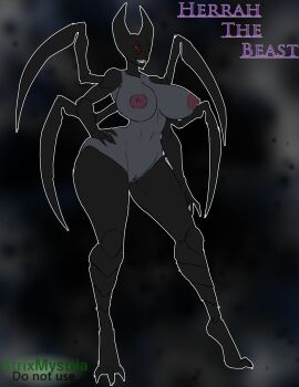 2024 6_eyes anthro arachnid areola arthropod belly big_breasts black_eyes black_legs black_text breasts clenched_teeth color_edit colored digital_media_(artwork) feet female fingers genitals green_text grey_body grey_breasts hand_on_hip herrah hi_res hollow_knight looking_at_viewer mother_(lore) multi_eye multicolored_body nipples parent_(lore) purple_text pussy queen red_eyes royalty sharp_teeth simple_background solo spider spider_legs standing strixmystria team_cherry teeth text thelionfish third-party_edit two-tone_body wide_hips