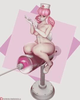 1girls 3d 3d_model 4:5 animated ass breasts bubble_ass bubble_butt busty female female_focus female_only gloves hair_rings hourglass_figure human medium_breasts naked_footwear nintendo nurse nurse_cap nurse_joy nurse_uniform pinup pinup_pose pokemon rushzilla solo syringe tagme turntable_(animation) twintails vertical_video wide_hips