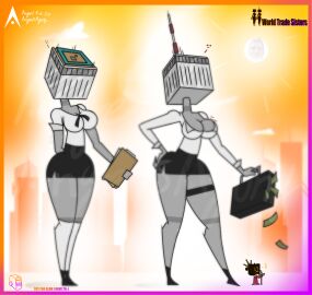 9/11 agonywelds angelsagony anthro ass breasts building buildings controversial controversy deki female male never_forget offensive sketch smaller_male taller_female tenna_(angelsagony) thick_ass thick_thighs thighs twin_towers wide_hips worldtradesisters