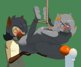 2023 anal anthro balls big_balls big_penis black_hair blush bodily_fluids bondage bound camelid cum donyadesmond duo facial_markings fur furry gay gay_male gay_sex genital_fluids genitals glans gloves_(marking) grey_body grey_fur grey_hair gusta_(gusta) hair handjob head_markings hi_res huge_balls huge_cock hyper hyper_genitalia hyper_penis israel_(artesderatzyu) llama male male/male mammal markings multicolored_body multicolored_fur muzzle_(marking) narrowed_eyes oral orange_eyes orange_glans orange_stripes penile penis reach_around restraints rimming rope rope_bondage rusty_trombone sex snout snout_markings stripes suspension suspension_bondage tan_body tan_fur two-tone_body two-tone_fur