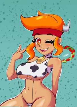 amber_(brawl_stars) brawl_stars cow_girl female lucca125_(artist)