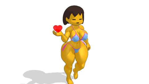 1girls 2024 3d ass big_ass big_breasts bikini blank_expression blue_bikini breasts buckerooo22 closed_eyes curvy curvy_female female female_frisk female_only frisk frisk_(undertale) heart hips jaratesmuseum mmd mob_face pink_string_bikini shadow solo_female soul swimsuit thick_hips thick_thighs thighs uncanny_valley undertale undertale_(series) what white_background yellow_skin