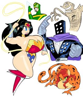 back_hair big_breasts breasts cheetah_(dc) dc dc_comics female huge_breasts hyper_breasts ilikestuffdoyou lasso_of_truth tagme theguywhodrawsalot wonder_woman wonder_woman_(series)