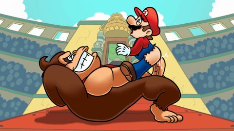 animated donkey_kong donkey_kong_(series) gay illumination_entertainment male male_only mario mario_(movie) mario_(series) nintendo non-human sandastrevor super_mario_bros. super_mario_bros._(2023_film) universal_pictures universal_studios yaoi
