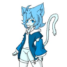 cassis clothing felid feline felis female genitals hi_res mammal pixel_art pussy solo standing transparent_background