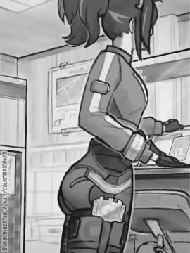 1girls 3:4 almost_caught animated anus anus_peek ass ass_focus ass_shake bouncing_ass calamari_cakes cameltoe clothes_pull exhibitionism female grabbing_own_ass hoyoverse huge_ass inconvenient_ass jiggling_ass mihoyo multicolored_hair panties pants pants_pull police police_uniform policewoman ponytail presenting presenting_ass public_indecency recording seth_lowell solo speech_bubble spread_ass streaked_hair tagme thigh_gap thong underwear zenless_zone_zero zhu_yuan