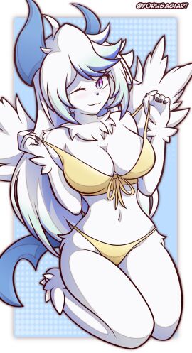 absol big_breasts breasts cleavage female furry huge_breasts pokemon pokemon_(species) tagme thick_thighs wide_hips yorusagi