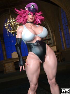 3d breasts busty female female_focus female_only final_fight hagiwara_studio hourglass_figure pink_hair pinup pinup_pose poison_(final_fight) street_fighter tagme white_female wide_hips