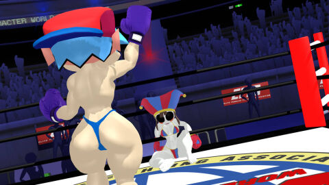 1boy 1girls 2024 3d after_fight after_match amethystorchidarena arena ass backwards_cap bikini blue_thong boxing boxing_gloves boxing_ring boyfriend_(friday_night_funkin) brown_hair cap closed_eyes crossover cyan_hair female female_downed fighting_ring friday_night_funkin glitch_productions gloves hat headwear human humanoid indigo_boxing_gloves indigo_gloves indoors jester_hat kabalmystic_(style) light-skinned_male light_skin male male_domination male_thong maledom mikumikudance mixed_boxing mmd multicolored_bikini newgrounds on_the_floor one_arm_up pomni_(the_amazing_digital_circus) rear_view red_boxing_gloves red_cap red_gloves ryona swimsuit the_amazing_digital_circus thick thick_ass thick_butt thick_hips thick_thighs thighs thong unconscious_female white-skinned_female white_skin white_skinned_female wide_hips