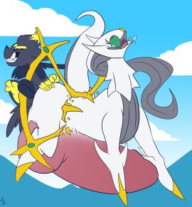 2020 ambiguous_gender ambiguous_penetrated animal_genitalia animal_penis arceus big_knot big_penis black_body black_nose canid canine canine_genitalia canine_penis cheek_tuft day deep_penetration duo equid equine erection eye_roll facial_tuft feral feral_on_feral feral_penetrated feral_penetrating feral_penetrating_feral fox fuf generation_4_pokemon generation_5_pokemon genitals grey_body hi_res huge_cock huge_knot hyper hyper_genitalia hyper_knot hyper_penetration hyper_penis hyper_stomach_bulge interspecies knot legendary_pokemon looking_at_another looking_at_partner looking_pleasured male male/ambiguous male_penetrating male_penetrating_ambiguous multicolored_body nintendo open_mouth outside penetration penis pokemon pokemon_(species) quadruped sex small_but_hung small_top_big_bottom stomach_bulge teeth tongue tuft two-tone_body white_body zorua