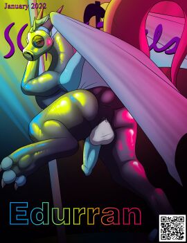 absurd_res dancing dragon edurran feet feral fr0stbit3 gas hi_res latex looking_at_viewer male mask mythological_creature mythological_scalie mythology pole pose presenting scalie solo