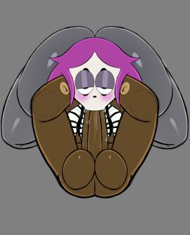 1boy 1girls 69 69_position :>= ass big_ass big_butt big_penis blowjob blowjob_face commission commission_art dark-skinned_male dark_skin enid enid_(ok_k.o.!_lbh) female la_sandia male mime mime_enid ok_k.o.!_let's_be_heroes oral penis sketch tagme