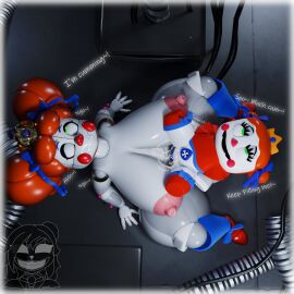 1futa 1girls 3d animatronic baby_(fnafsl) big_breasts bow bow_in_hair bow_ribbon breasts circus_baby circus_baby_(fnaf) circus_queen_(justaperson) clown clown_girl crown cum cum_in_pussy cum_inside dickgirl female female_penetrated five_nights_at_freddy's five_nights_at_freddy's:_sister_location futa_on_female futa_penetrating futa_penetrating_female futanari gigantic_breasts ginger ginger_hair huge_breasts intersex justaperson_queendom larger_futa massive_breasts orange_hair plush plush_baby plush_princess_(justaperson) plushie plushophillia pussy red_hair robot robot_girl scrapkill sister_location size_difference smaller_female solo solo_futa tiara vagina vaginal_insertion vaginal_penetration vaginal_sex white_skin white_skin_(monochrome)