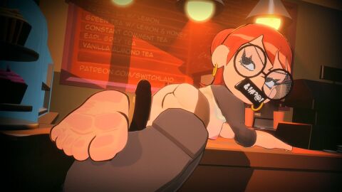 3d ass black_skinned_male chibi cursing feet female foot_fetish julie_powers male scott_pilgrim scott_pilgrim_takes_off shoe_removed shoes soles switchlaid