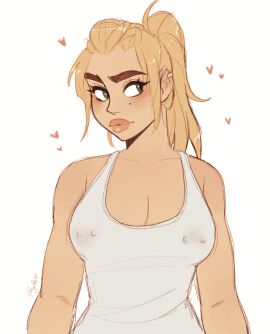 1girls big_breasts breasts cleavage clothed clothed_female earrings female female_only light-skinned_female light_skin nipple_piercing nipple_piercings nipples nipples_visible_through_clothing pierced_nipples piercing piercings tank_top taylor_noelle